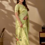 Pista Green Paithani Cotton Saree - view 2