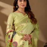 Pista Green Paithani Cotton Saree - view 5