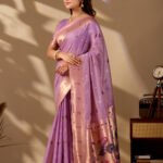 Lavender Paithani Cotton Saree - view 2