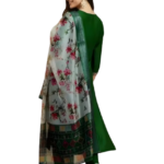 Emerald Green Rayon Kurta Set with dupatta by Noir and Grace